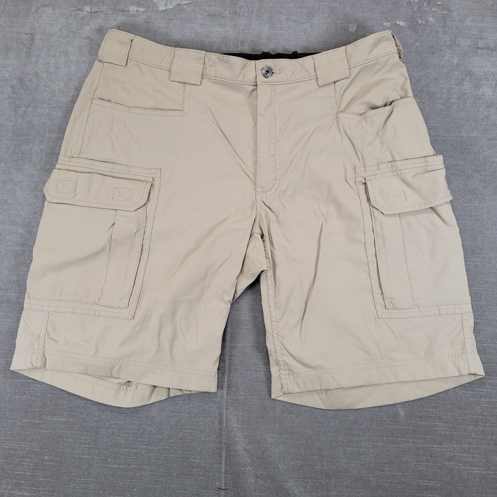 Duluth Trading Co Mens Cargo Shorts Khaki Nylon Spandex Big‎ XL